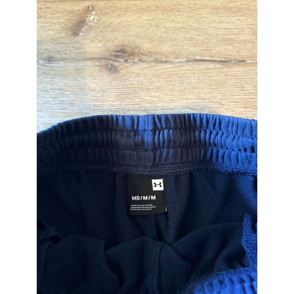 Under Armour Project Rock Mens Blue Sweat Shorts Size Medium - Picture 3 of 3